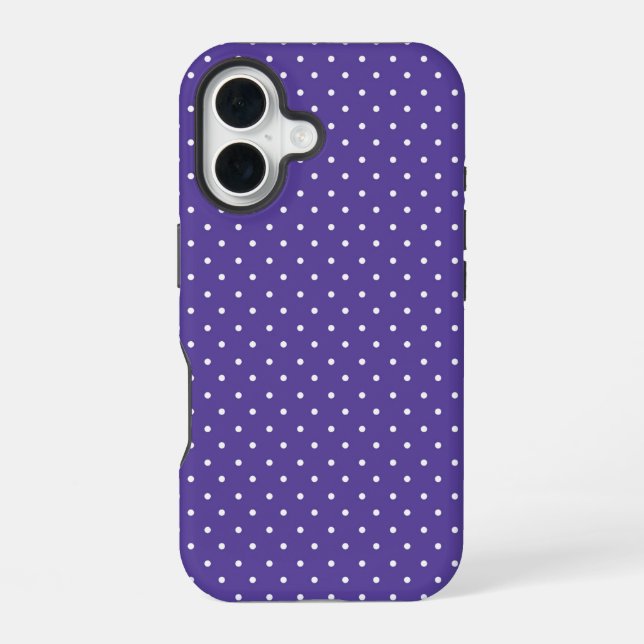Seamless  medium purple polka dot pattern iphone case (Back)
