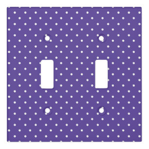 Seamless medium purple polka dot pattern light switch cover