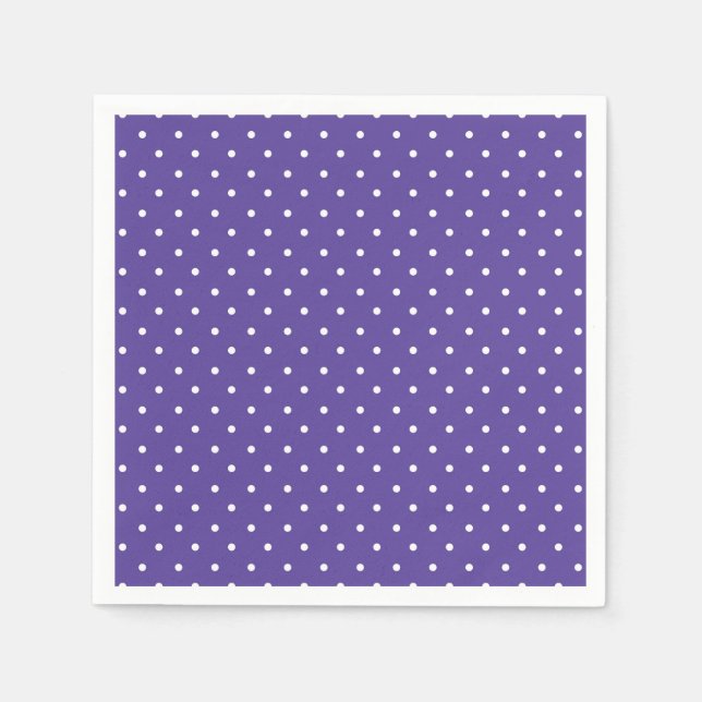 Seamless  medium purple polka dot pattern napkins (Front)