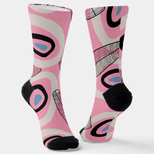 Seamless Midcentury Modern Art Socks