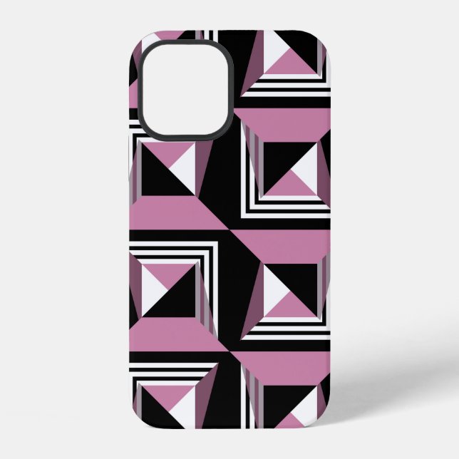 Seamless modern squares pattern iphone case (Back)