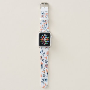Seamless natural floral pattern, abstract flowers  apple watch band
