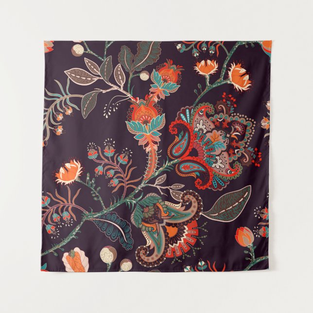 Seamless nature pattern. Background with big decor Tapestry (Front)