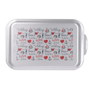 Seamless nautical pattern cake pan
