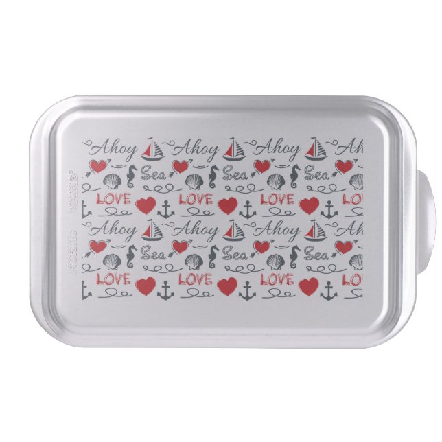 Seamless nautical pattern cake pan (Front)