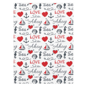 Seamless nautical pattern tablecloth