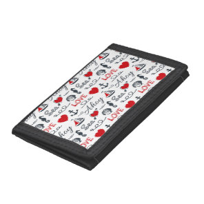 Seamless nautical pattern tri-fold wallet