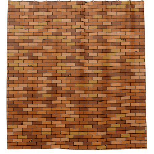 Seamless Old brick wall background with vignette  Shower Curtain