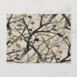 Seamless Olive Branch Abstract Art Pattern Postcard