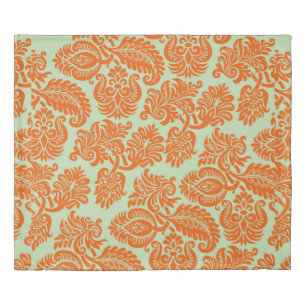 Seamless orange background texture duvet cover