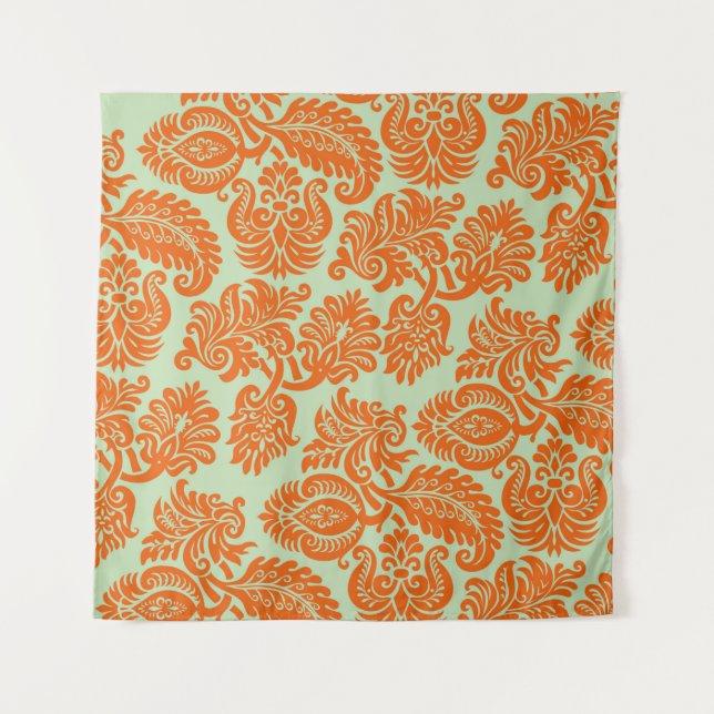 Seamless orange background texture tapestry (Front)