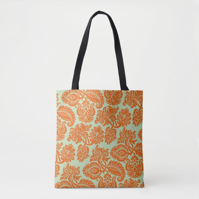 Seamless orange background texture tote bag (Front)