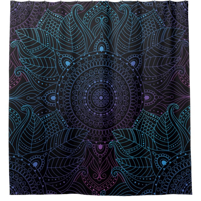 Seamless oriental arabesque pattern. Laced decorat Shower Curtain (Front)