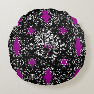 Seamless oriental classic white pattern. Vintage a Round Pillow