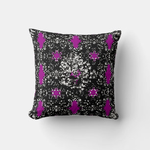 Seamless oriental classic white pattern. Vintage a Throw Pillow