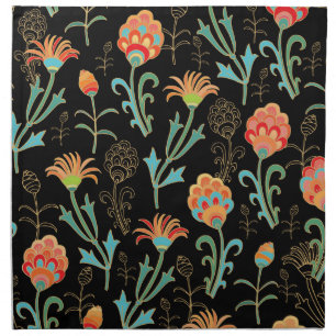 Seamless Oriental Floral Elegance Cloth Napkin