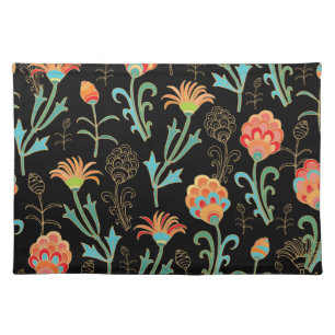 Seamless Oriental Floral Elegance Cloth Placemat