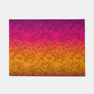 Seamless ornamental marble gradient pink purple ye doormat