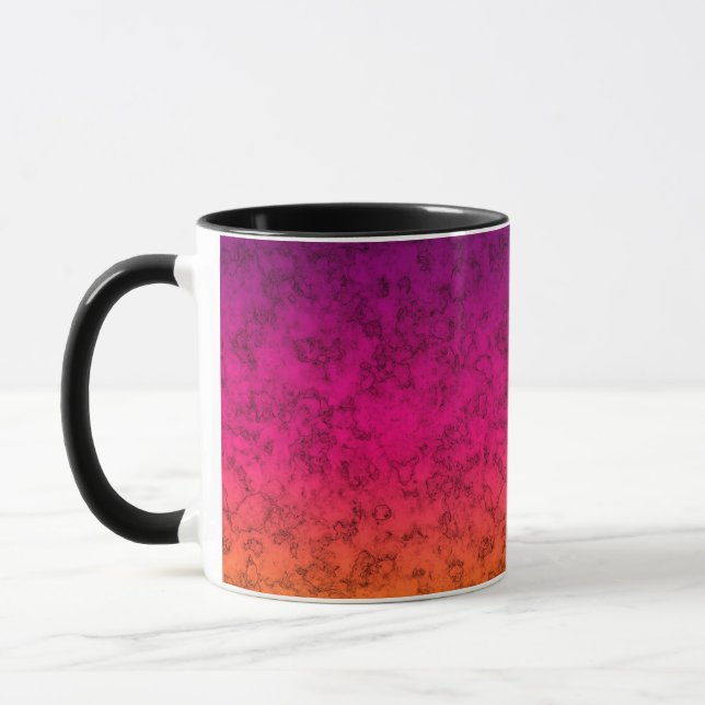 Seamless ornamental marble gradient pink purple ye mug (Left)