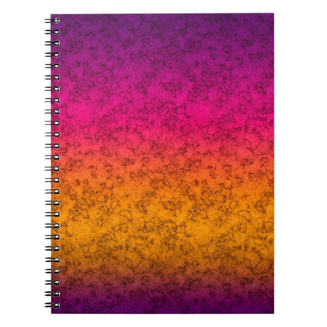 Seamless ornamental marble gradient pink purple ye notebook (Front)