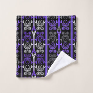 Seamless ornamental retro moroccan arabic vintage bath towel set