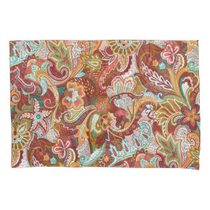 Seamless paisley: elegant background pattern. pillow case
