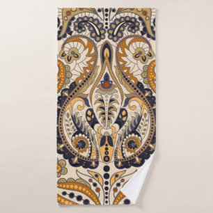 Seamless Paisley floral pattern. Colorful ornament Bath Towel