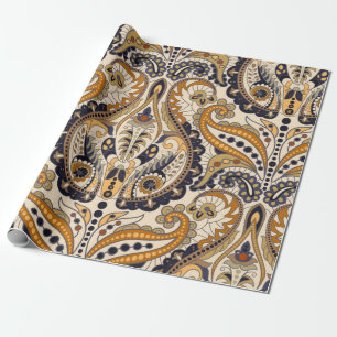 Seamless Paisley floral pattern. Colorful ornament Wrapping Paper