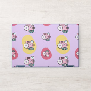 Seamless Pastel Cartoon HP Laptop Skin