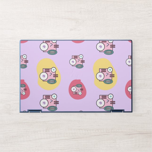 Seamless Pastel Cartoon HP Laptop Skin (Front)