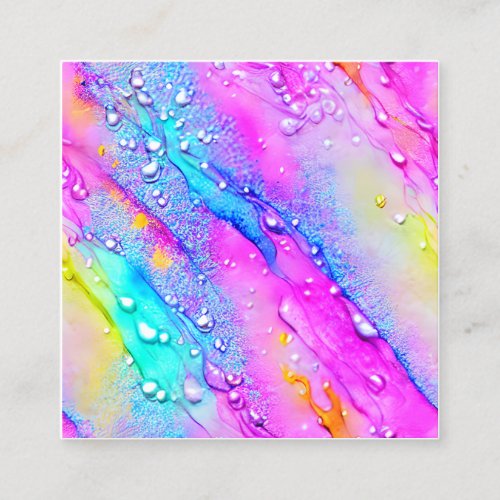 Seamless Pastel Grunge Paint Scrapings Planner Square Business Card