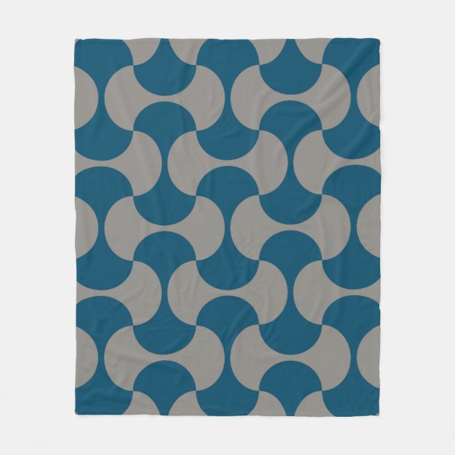 Seamless pastel pattern in 60s style. Wrapping pap Fleece Blanket (Front)