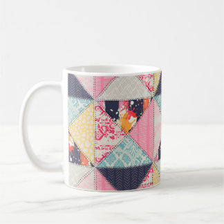 Seamless Patchwork style pattern.  Coffee Mug
