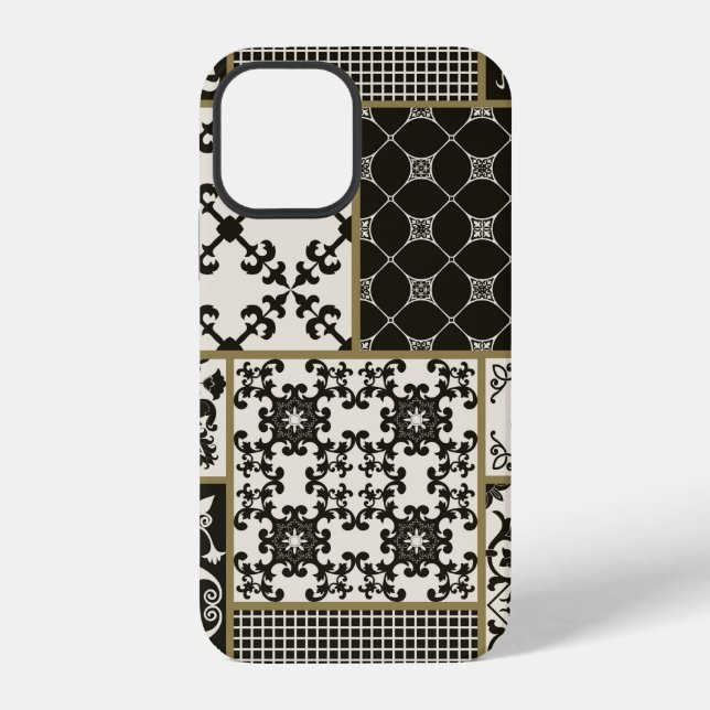 Seamless patchwork tile with Islam, Arabic, Indian Iphone Case (Back)