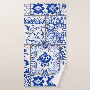 Seamless patchwork tile with Victorian motives. Ma Bath Towel