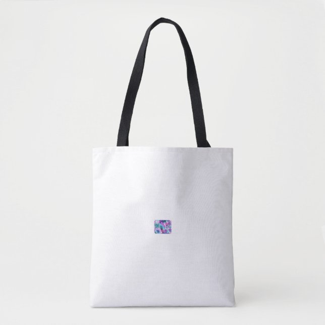 Seamless pattern, background with tropical plants, tote bag (Front)