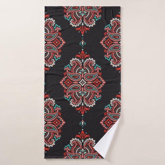Seamless pattern based on traditional Asian elemen Bath Towel (Bath Towel)