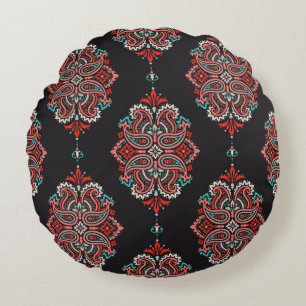 Seamless pattern based on traditional Asian elemen Round Pillow