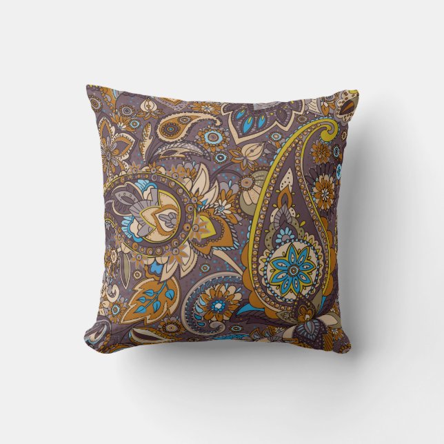 Seamless pattern based on traditional Asian elemen Throw Pillow (Front)