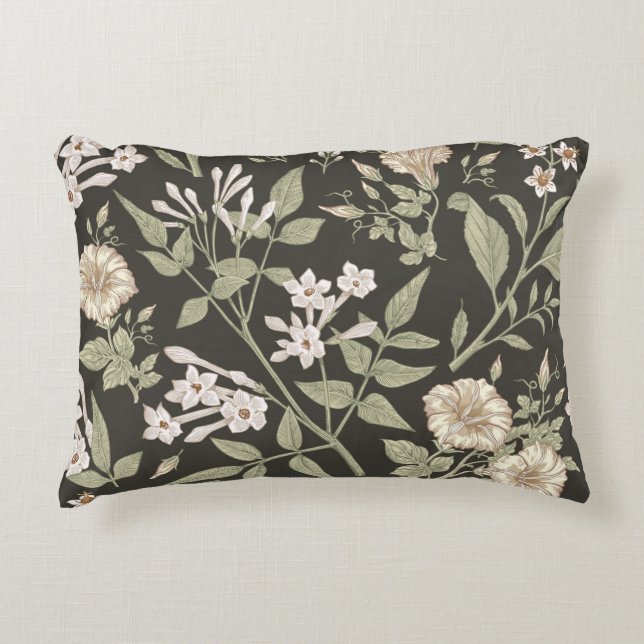 Seamless pattern. Beautiful fabric blooming realis Accent Pillow (Front)