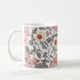 Seamless pattern. Beautiful fabric blooming realis Coffee Mug