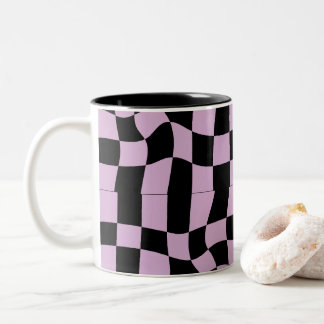 Seamless pattern checkered square pattern. Two-Tone coffee mug