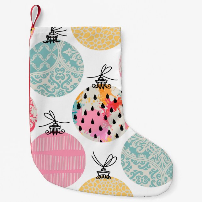 Seamless pattern. Christmas Decor.  Small Christmas Stocking (Front)