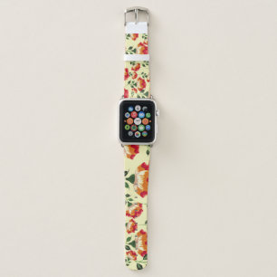 Seamless pattern, colorful flower decoration. apple watch band