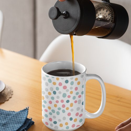 Seamless Pattern Colorful Polka Dots Coffee Mug