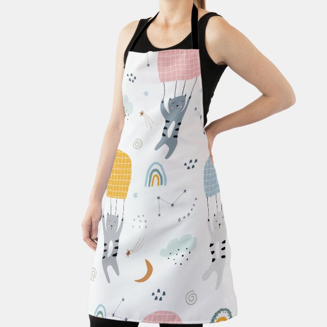 Seamless Pattern Cute Cats Apron (Insitu)