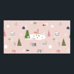 Seamless pattern Cute Christmas landscape in the t Poster<br><div class="desc">Seamless pattern Cute Christmas landscape in the town with fairy tale houses, car, polar bear playing ice skates and Christmas trees, Panorama flat design in village on Christmas eve</div>