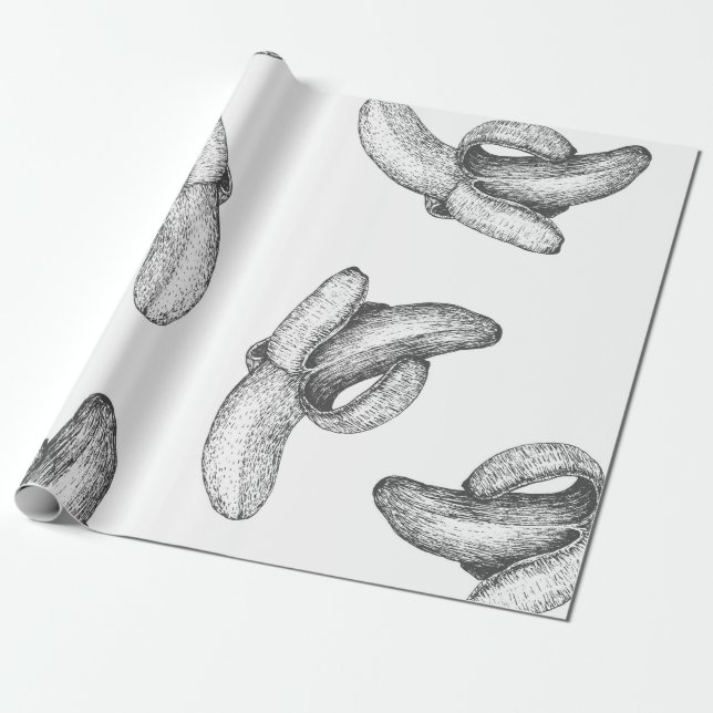 Seamless pattern design or background with banana. wrapping paper (Unrolled)