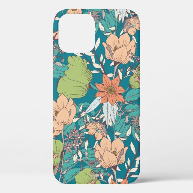 Seamless pattern design with hand drawn flowers an Case-Mate iPhone case (Back)