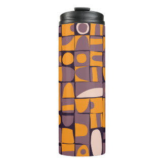 Seamless pattern design with sloppy geometric shap thermal tumbler